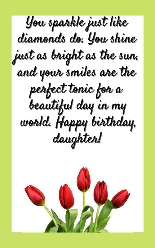happy birthday message to my daughter